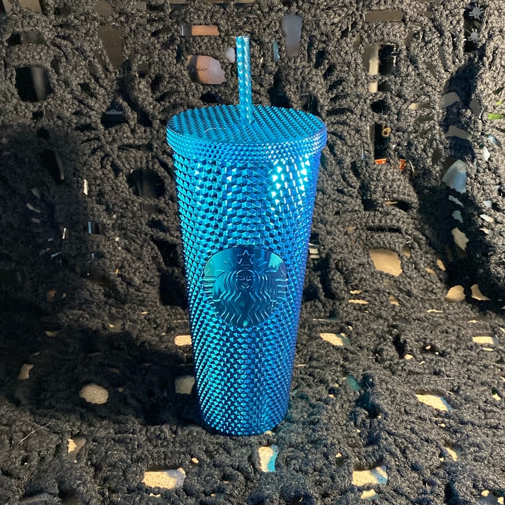 Starbucks Metallic Blue Studded Tumbler